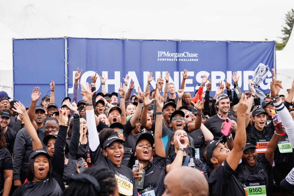 A group of participants from Johannesburg's race