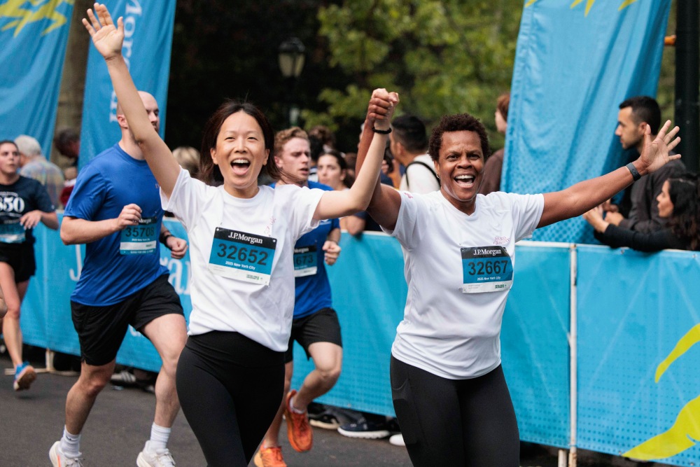 A group of participants from New York City race